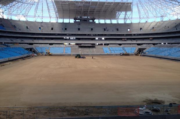 FOTO: Gramado da Arena começa a ser plantado nesta sexta-feira Divulgação/