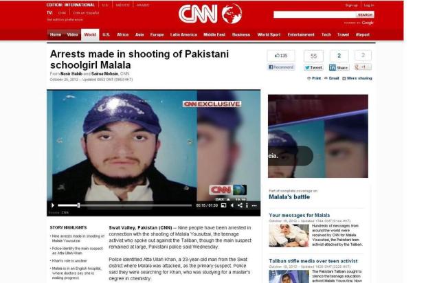 Suspeitos de ataque a jovem ativista do Paquistão são presos, diz CNN cnn/Reprodução Suspeitos de ataque a jovem ativista do Paquistão são presos, diz CNN cnn/Reprodução