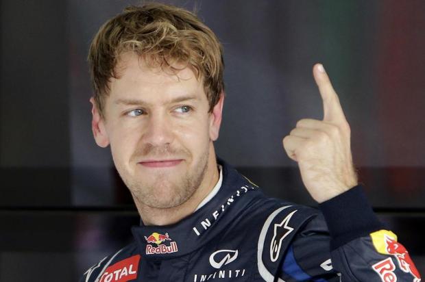 Sebastian Vettel larga na pole position para o Grande Prêmio da Índia Greg Baker/AP Sebastian Vettel larga na pole position para o Grande Prêmio da Índia Greg Baker/AP