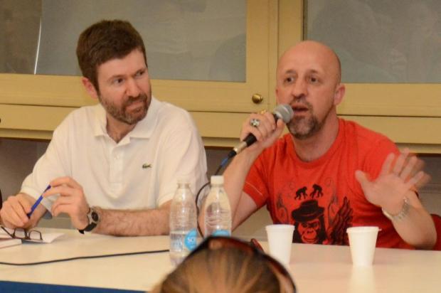 Três escritores protagonizam brincadeira durante Feira Emerson Machado/Câmara Rio-Grandense do Livro,Divulgação