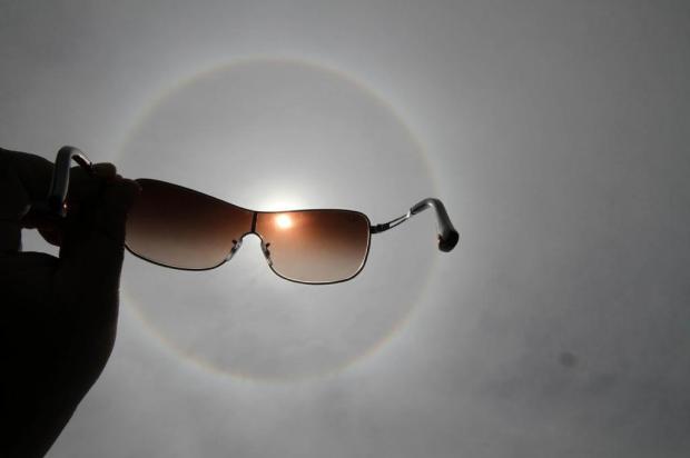 Halo solar é registrado em Santana do Livramento Daniel Badra/Especial