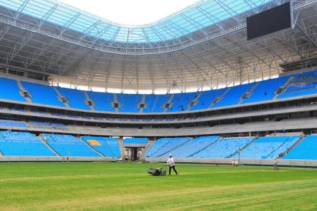 Grama da Arena recebe primeiro corte a um mês do jogo contra o Hamburgo Omar Freitas/Agência RBS/