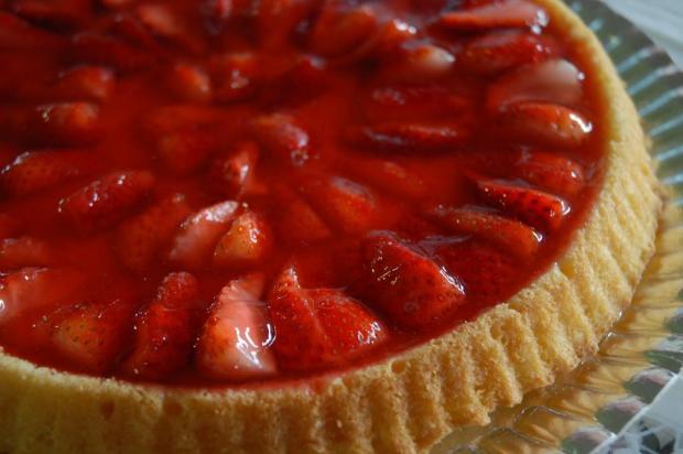 Torta elaborada com morangos frescos é tradição na mesa germânica Ver Descrição/Agencia RBS