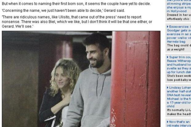 Shakira mostra barriguinha de grávida em noite romântica com Piqué Reprodução/Daily Mail Shakira mostra barriguinha de grávida em noite romântica com Piqué Reprodução/Daily Mail