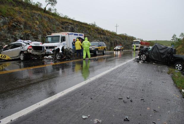 Rodovia onde sete pessoas morreram exige cuidado dos motoristas, afirma PRF Lucas Oliveira Bicudo/Informativo Regional/clicRBS Rodovia onde sete pessoas morreram exige cuidado dos motoristas, afirma PRF Lucas Oliveira Bicudo/Informativo Regional/clicRBS