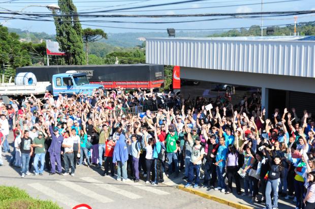 Funcionários do Grupo Voges paralisam atividades e reivindicam direitos trabalhistas em Caxias do Sul Roni Rigon/