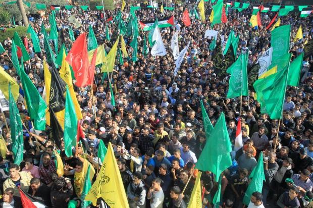 Feriado e comemorações em Gaza MAHMUD HAMS/AFP Feriado e comemorações em Gaza MAHMUD HAMS/AFP