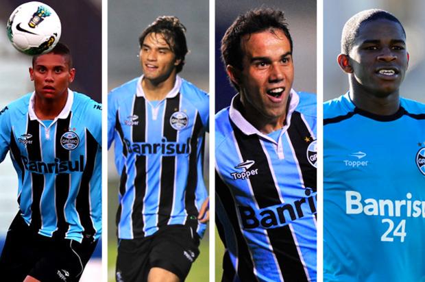 Conheça os destaques do time sub-20 do Grêmio que podem subir em 2013 Montagem sobre fotos Divulgação, Tadeu Vilani e Diego Vara/