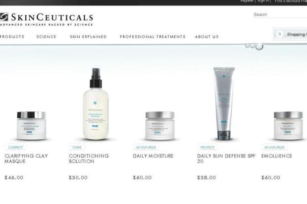 Marca de dermocosméticos Skinceuticals terá loja virtual brasileira Skinceuticals.com/Reprodução