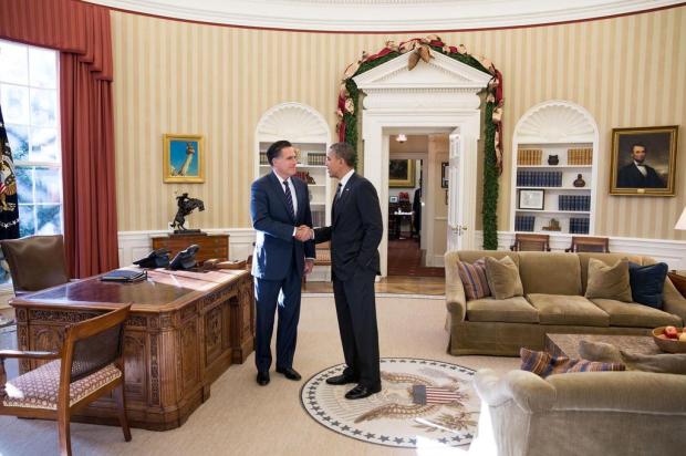 Mitt Romney almoça com Obama na Casa Branca Pete Souza/White House Mitt Romney almoça com Obama na Casa Branca Pete Souza/White House