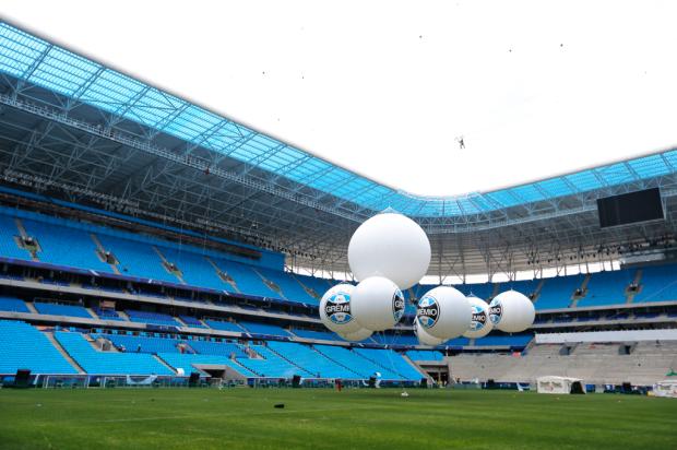 A quatro dias da inauguração, Arena recebe preparativos para espetáculo Omar Freitas/