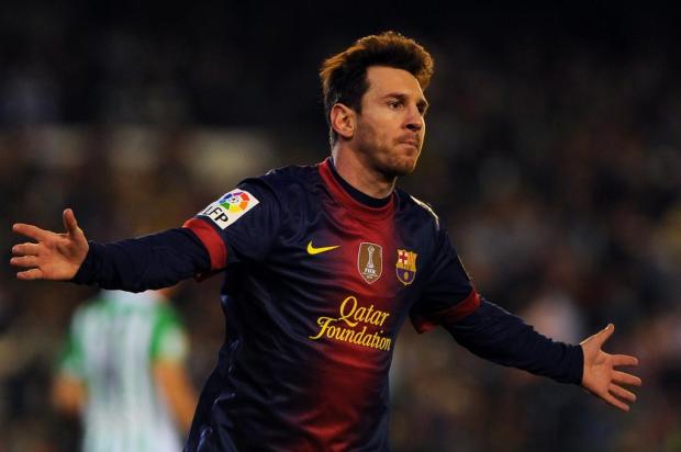 Sozinho, Lionel Messi tem mais gols que 16 equipes da Liga Espanhola JORGE GUERRERO/AFP Sozinho, Lionel Messi tem mais gols que 16 equipes da Liga Espanhola JORGE GUERRERO/AFP