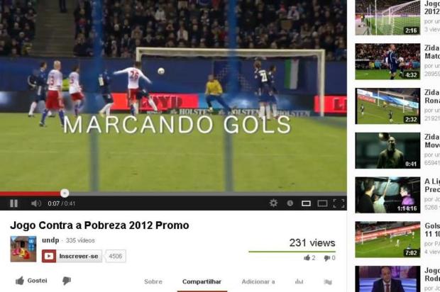 Vídeo do Jogo Contra a Pobreza é exibido a partir desta terça na Times Square Reprodução/Divulgação Vídeo do Jogo Contra a Pobreza é exibido a partir desta terça na Times Square Reprodução/Divulgação