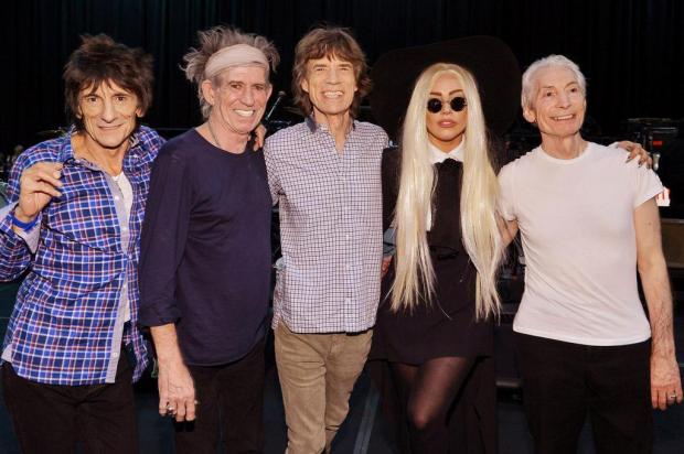 Rolling Stones divulgam foto de ensaio para show com Lady Gaga Facebook.com/RollingStones, Divulgação/