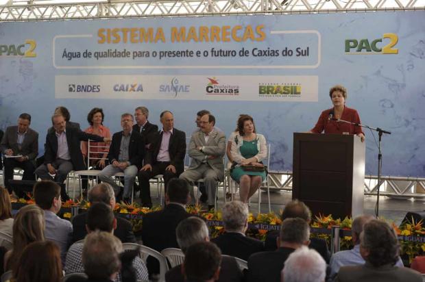 'Manteremos nossa parceria nesta cidade', afirma Dilma em inauguração do Sistema Marrecas, em Caxias Porthus Junior, Agência RBS/ 'Manteremos nossa parceria nesta cidade', afirma Dilma em inauguração do Sistema Marrecas, em Caxias Porthus Junior, Agência RBS/