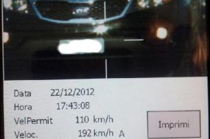 Motorista é flagrado a 192 km/h na freeway Divulgação/PRF