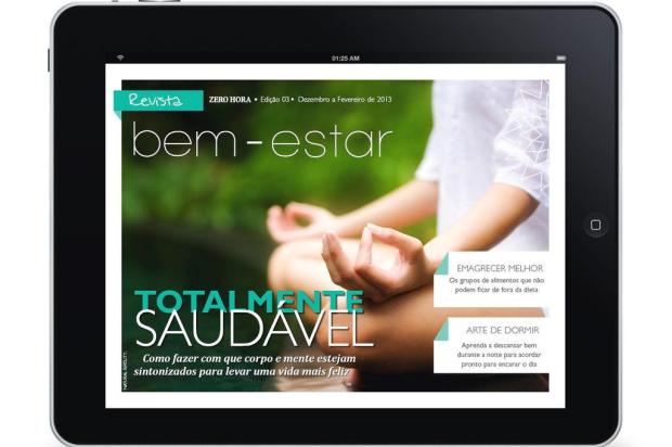 Terceira edição da revista Bem-estar para tablets traz dicas para a saúde do corpo e da mente Divulgação/0