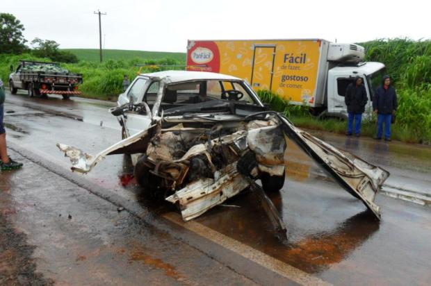 Capô de carro abre na estrada e causa acidente com morte em Ronda Alta Divulgação/Brigada Militar