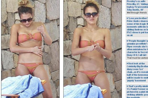 Jessica Alba mostra boa forma em resort de luxo no México Daily Mail/Reprodução Jessica Alba mostra boa forma em resort de luxo no México Daily Mail/Reprodução