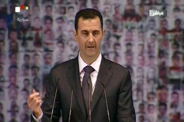 Presidente sírio diz que governo não encontrou sócios para solução política SYRIAN TV/AFP PHOTO Presidente sírio diz que governo não encontrou sócios para solução política SYRIAN TV/AFP PHOTO