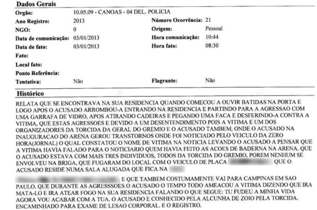 Veja o boletim de ocorrência em que Alemão da Geral aponta Zóio como invasor de sua casa Reprodução/Reprodução Veja o boletim de ocorrência em que Alemão da Geral aponta Zóio como invasor de sua casa Reprodução/Reprodução