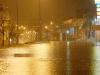 Na Avenida Sertório, Zona Norte, o sistema de escoamento não deu conta do volume de água da chuva