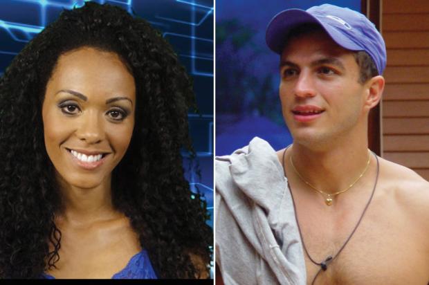 Aline e Bambam discutem na primeira noite do BBB13 Montagem sobre as fotos de TV Globo, Divulgação/