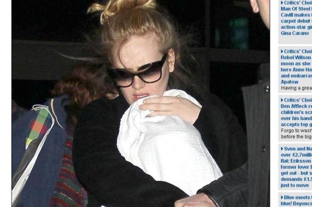 Adele é fotografada chegando a Los Angeles com o filho Daily Mail/Reprodução