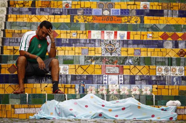 Suspeito nega ameaças a artista da escadaria da Lapa, no Rio de Janeiro Pablo Jacob/Local