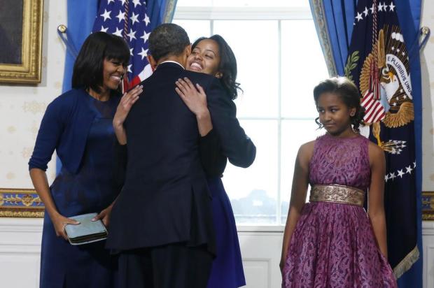 Obama faz juramento de seu segundo mandato como presidente dos EUA Larry Downing/POOL/AFP