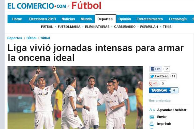 Com renovação no elenco, LDU também se preocupa com altitude de Quito Reprodução/El Comercio/