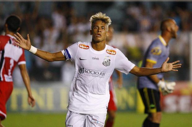 Neymar comanda goleada do Santos sobre o Botafogo-SP Ricardo Saibun/Santos FC Neymar comanda goleada do Santos sobre o Botafogo-SP Ricardo Saibun/Santos FC