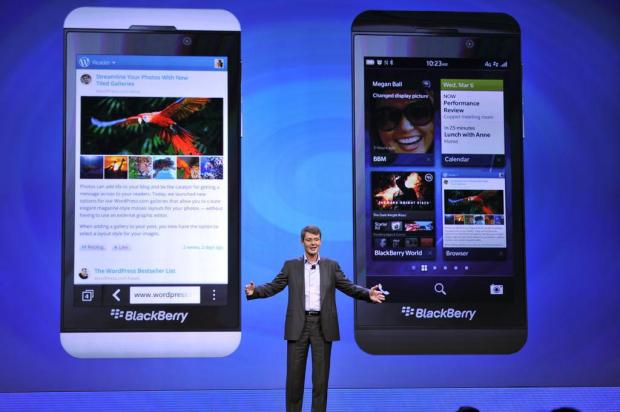 BlackBerry não venderá novos modelos de telefone no Japão TIMOTHY A. CLARY/AFP