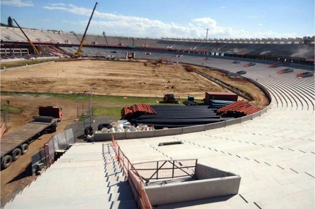 Reforma do Beira-Rio avança na cobertura, que dará nova cara ao estádio AG/Inter/Divulgação/