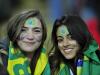 Torcedoras do Brasil no estádio de Wembley