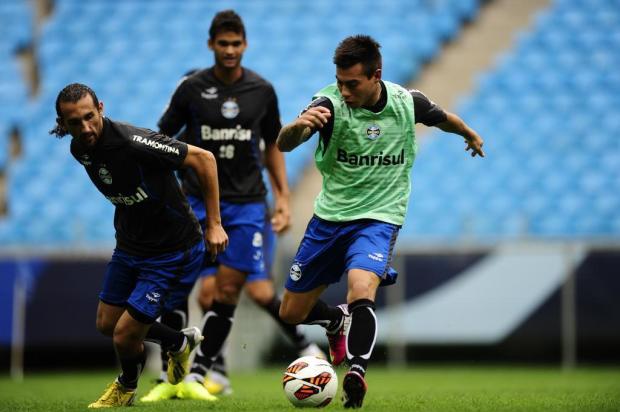 Em treino tático na Arena, Luxa esconde o jogo sobre titulares do Grêmio Mauro Vieira/Agencia RBS