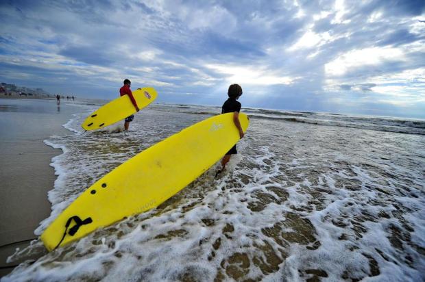 Manhã de mar calmo e céu nublado em Capão da Canoa Felix Zucco/Agencia RBS Manhã de mar calmo e céu nublado em Capão da Canoa Felix Zucco/Agencia RBS