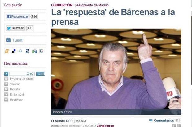Ex-tesoureiro de partido espanhol se irrita com jornalistas Reprodução/Reprodução