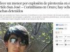 Menor corintiano teria sido indiciado pela Justiça boliviana devido a morte de torcedor Reprodução/La Razón