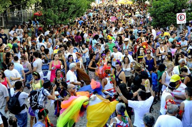 Foliões tomam a Rua Sofia Veloso, na Capital, em carnaval fora de época Adriana Franciosi/Agencia RBS