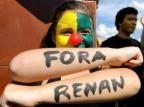 Em Brasília, protesto pede afastamento de Renan Calheiros da presidência do Senado  Marcello Casal Jr/ABR