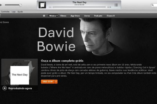 Antes do esperado, David Bowie libera novo álbum para audição online Reprodução/iTunes Antes do esperado, David Bowie libera novo álbum para audição online Reprodução/iTunes