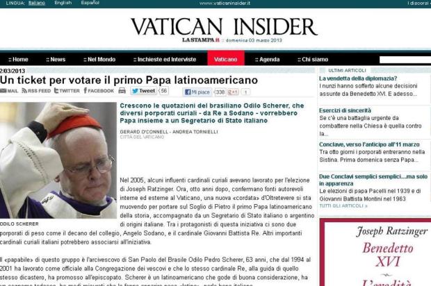 Gaúcho é cada vez mais cotado na sucessão papal, diz jornal italiano Reprodução/Reprodução