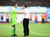 Ao final do jogo, Dunga fez reclamações da arbitragem...