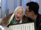 Mulher mais velha do mundo completa 115 anos TOMOHITO OKADA / NURSING HOME KURENAI/AFP