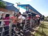 Fãs formaram fila no Estádio Zequinha antes do show, à tarde