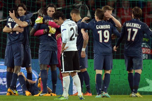 PSG leva gol de Jonas, mas empata e avança na Liga dos Campeões Franck Fife,AFP/