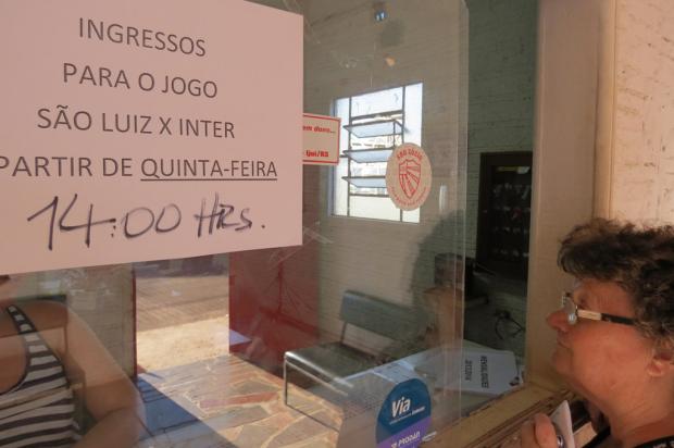 Venda de ingressos para São Luiz x Inter começa às 14h desta quinta Rafael Diverio/ Venda de ingressos para São Luiz x Inter começa às 14h desta quinta Rafael Diverio/