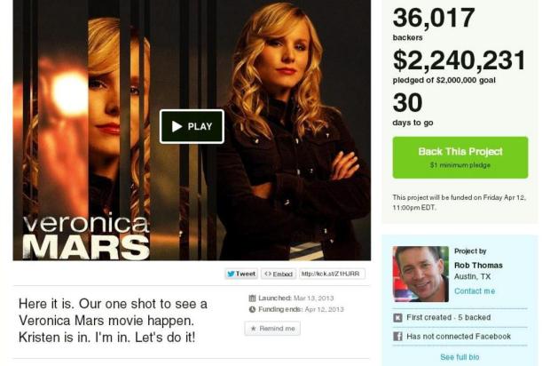 Campanha para financiar filme de 'Veronica Mars' alcança objetivo em menos de um dia Reprodução/kickstarter.com Campanha para financiar filme de 'Veronica Mars' alcança objetivo em menos de um dia Reprodução/kickstarter.com