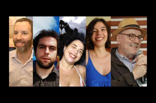 País convidado deste ano, Brasil divulga escritores participantes da Feira de Frankfurt Dulce Helfer,Adriana Franciosi,Tadeu Vilani,Guto Kuerten,Giomar Grammont/Montagem